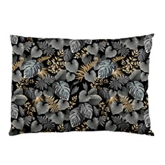 Metallic Leaves Pattern Pillow Case (two Sides) by designsbymallika