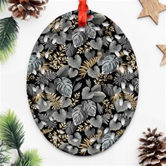 Metallic Leaves Pattern Ornament (oval Filigree) by designsbymallika