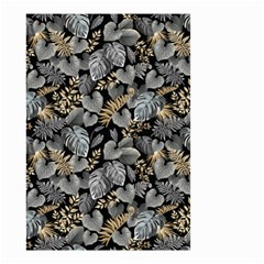 Metallic Leaves Pattern Small Garden Flag (two Sides) by designsbymallika