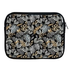 Metallic Leaves Pattern Apple Ipad 2/3/4 Zipper Cases by designsbymallika