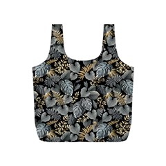 Metallic Leaves Pattern Full Print Recycle Bag (s) by designsbymallika