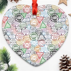 Travel World Ornament (heart) by designsbymallika