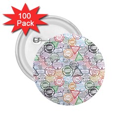 Travel World 2 25  Buttons (100 Pack)  by designsbymallika