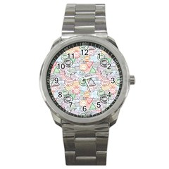 Travel World Sport Metal Watch by designsbymallika