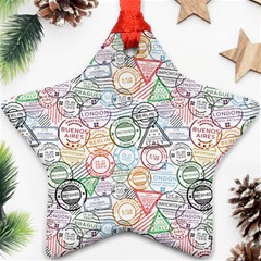 Travel World Star Ornament (two Sides) by designsbymallika