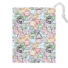 Travel World Drawstring Pouch (5xl) by designsbymallika