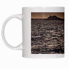 Cityscape Coastal Scene Montevideo Uruguay White Mugs by dflcprintsclothing