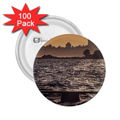 Cityscape Coastal Scene Montevideo Uruguay 2 25  Buttons (100 Pack)  by dflcprintsclothing