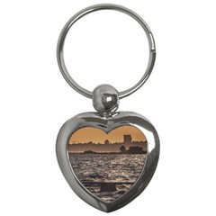 Cityscape Coastal Scene Montevideo Uruguay Key Chain (heart) by dflcprintsclothing