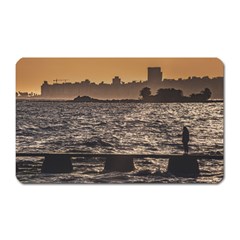 Cityscape Coastal Scene Montevideo Uruguay Magnet (rectangular) by dflcprintsclothing