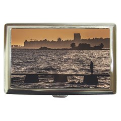 Cityscape Coastal Scene Montevideo Uruguay Cigarette Money Case by dflcprintsclothing