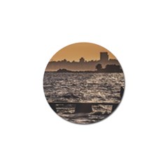 Cityscape Coastal Scene Montevideo Uruguay Golf Ball Marker (4 Pack) by dflcprintsclothing