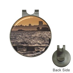 Cityscape Coastal Scene Montevideo Uruguay Hat Clips With Golf Markers by dflcprintsclothing