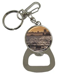 Cityscape Coastal Scene Montevideo Uruguay Bottle Opener Key Chain by dflcprintsclothing