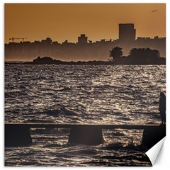 Cityscape Coastal Scene Montevideo Uruguay Canvas 16  X 16  by dflcprintsclothing