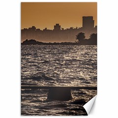 Cityscape Coastal Scene Montevideo Uruguay Canvas 24  X 36  by dflcprintsclothing