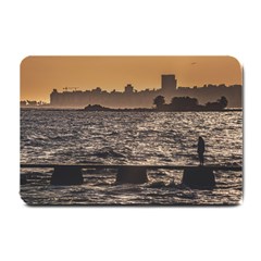 Cityscape Coastal Scene Montevideo Uruguay Small Doormat  by dflcprintsclothing