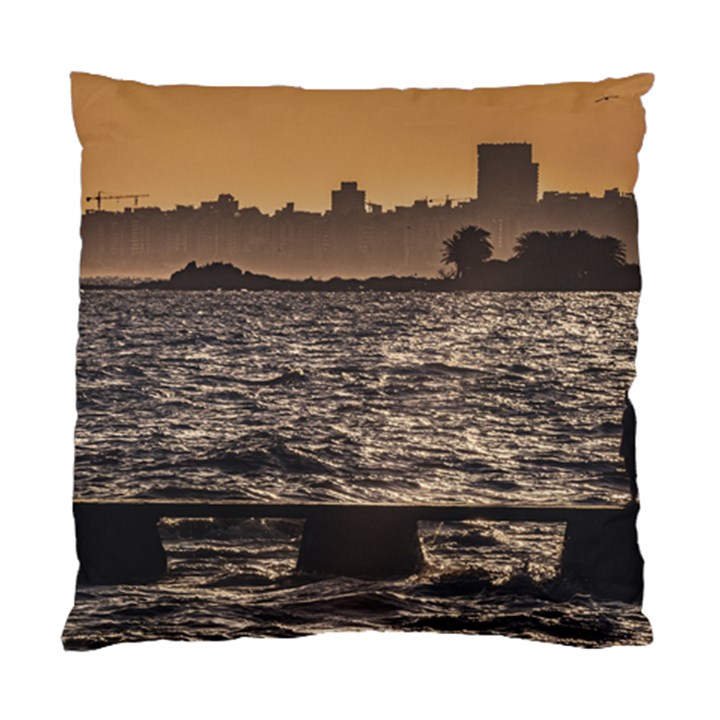 Cityscape Coastal Scene Montevideo Uruguay Standard Cushion Case (Two Sides)