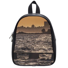 Cityscape Coastal Scene Montevideo Uruguay School Bag (small) by dflcprintsclothing