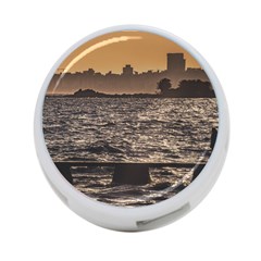 Cityscape Coastal Scene Montevideo Uruguay 4-port Usb Hub (one Side)