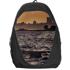 Cityscape Coastal Scene Montevideo Uruguay Backpack Bag by dflcprintsclothing