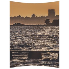 Cityscape Coastal Scene Montevideo Uruguay Back Support Cushion by dflcprintsclothing