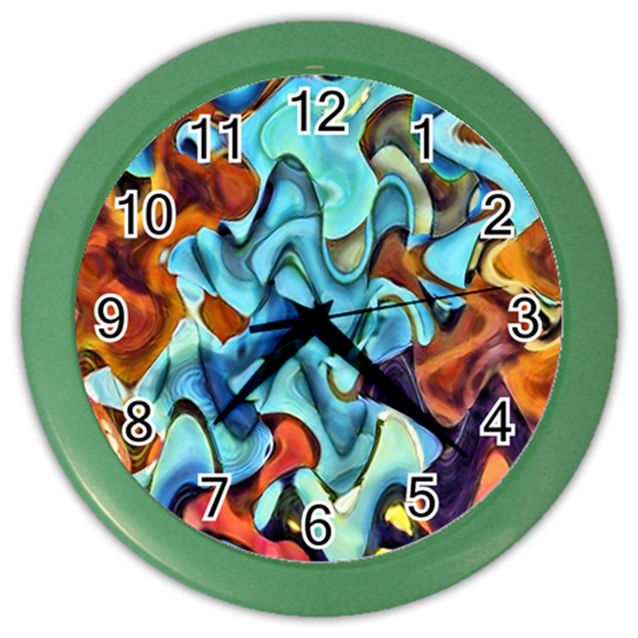 Abstrait 001 -1 (1)p Color Wall Clock