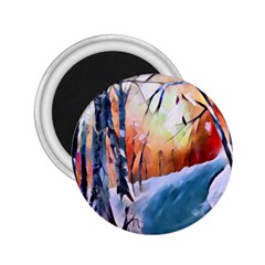 Paysage D hiver 2 25  Magnets by sfbijiart