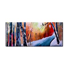 Paysage D hiver Hand Towel by sfbijiart