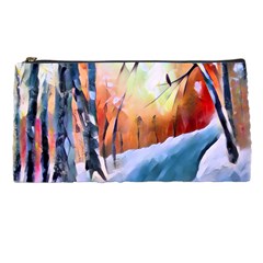 Paysage D hiver Pencil Case by sfbijiart