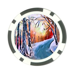 Paysage D hiver Poker Chip Card Guard (10 Pack) by sfbijiart