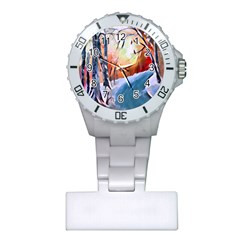 Paysage D hiver Plastic Nurses Watch by sfbijiart