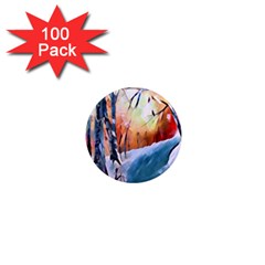 Paysage D hiver 1  Mini Magnets (100 Pack)  by sfbijiart