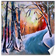 Paysage D hiver Canvas 12  X 12  by sfbijiart