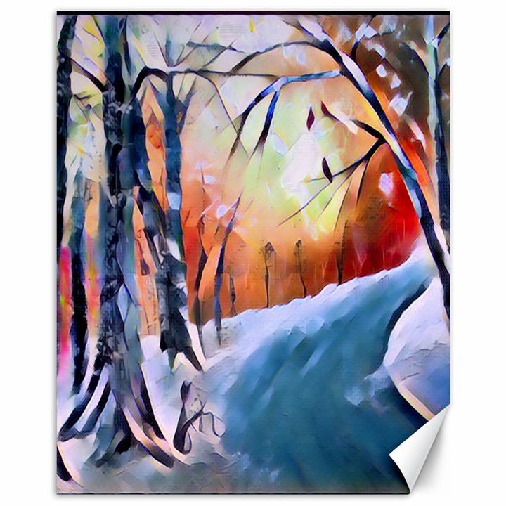 Paysage D hiver Canvas 11  x 14 