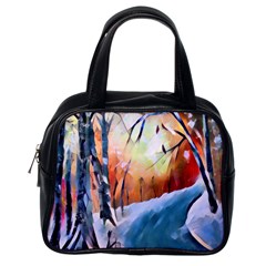 Paysage D hiver Classic Handbag (one Side) by sfbijiart