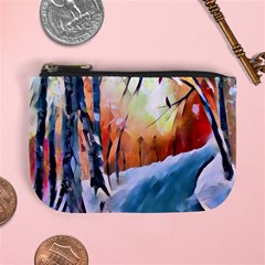 Paysage D hiver Mini Coin Purse by sfbijiart