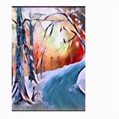 Paysage D hiver Large Garden Flag (two Sides) by sfbijiart