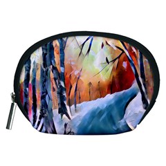 Paysage D hiver Accessory Pouch (medium) by sfbijiart