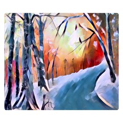 Paysage D hiver Double Sided Flano Blanket (small)  by sfbijiart