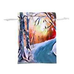 Paysage D hiver Lightweight Drawstring Pouch (l) by sfbijiart