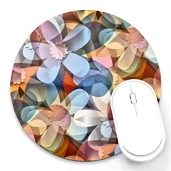 Multifleurs Round Mousepads by sfbijiart