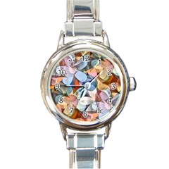 Multifleurs Round Italian Charm Watch by sfbijiart