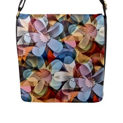 Multifleurs Flap Closure Messenger Bag (l) by sfbijiart