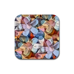 Multifleurs Rubber Coaster (square)  by sfbijiart