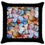 Multifleurs Throw Pillow Case (Black) Front