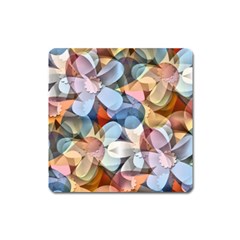 Motif Florale Square Magnet by sfbijiart