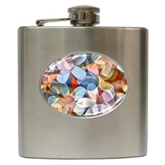 Motif Florale Hip Flask (6 Oz) by sfbijiart