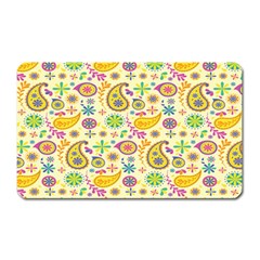 Paisley Print Yellow Magnet (rectangular) by designsbymallika