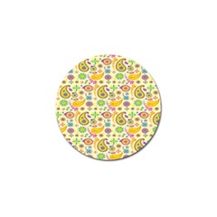 Paisley Print Yellow Golf Ball Marker (10 Pack) by designsbymallika